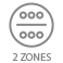 • 2 zones with independent temperature control.