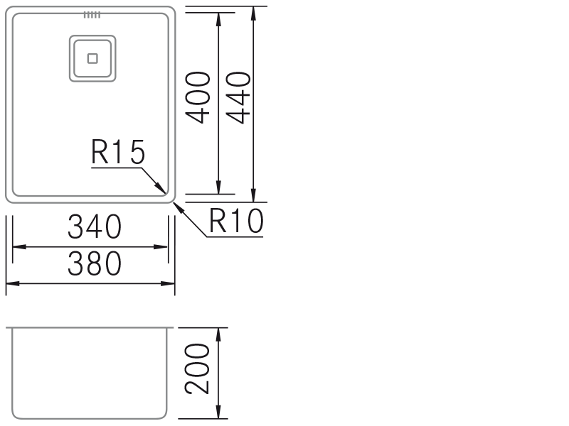 Sinks - BMR-3440 - Technical design