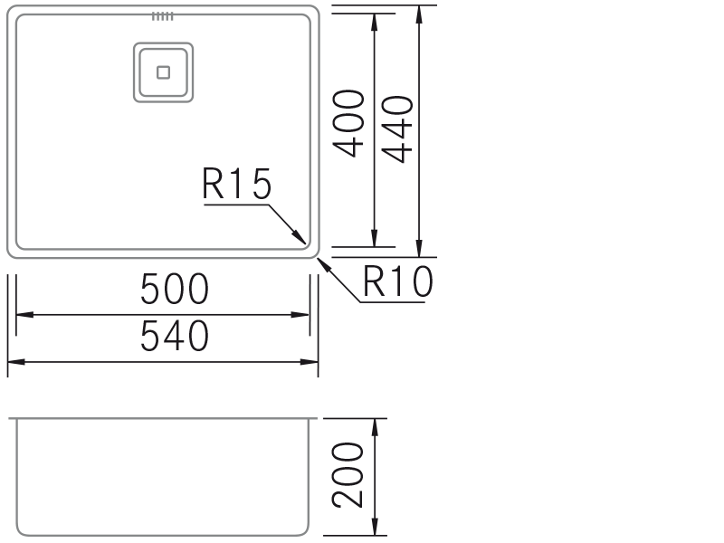 Sinks - BMR-5040 - Technical design