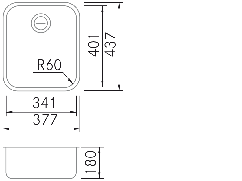 Sinks - BM Top-3440 - Technical design