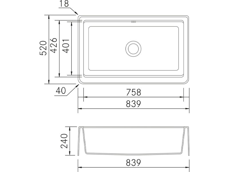 Sinks - F-Klass - Technical design