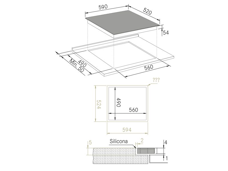 Hobs - Vitro Basic 603 - Technical design