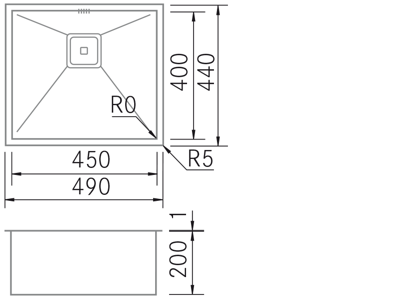 Sinks - BTK-4540 - Technical design